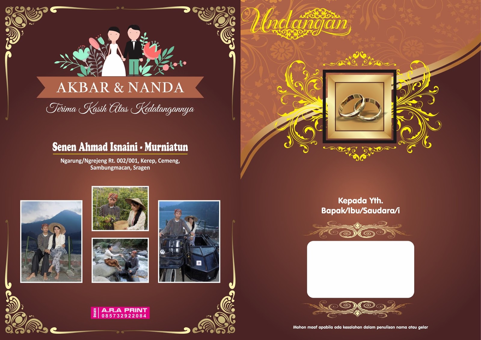download desain undangan pernikahan coreldraw x4